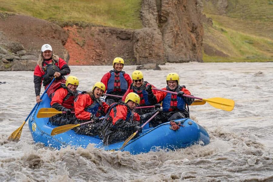 Varmahlíð: Guided Family Rafting Trip - The 20-minute ride to the river
