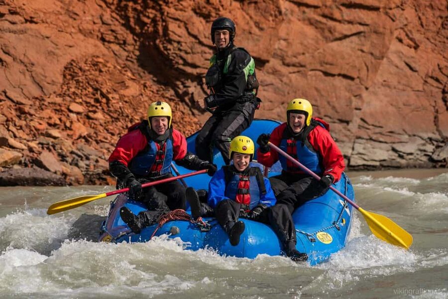 Varmahlíð: Guided Family Rafting Trip - One and a half hours through the canyon