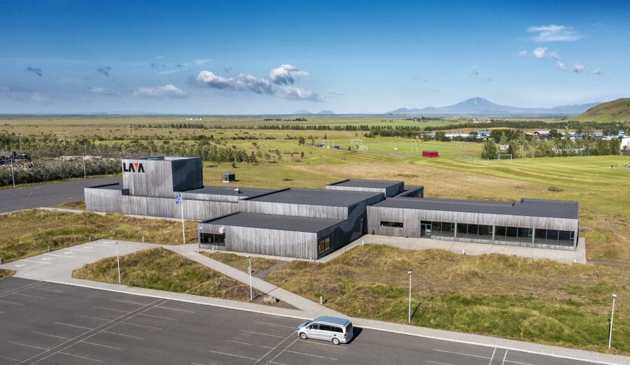 Volcano Exhibition and Cinema - Lava Centre Iceland - The Local Volcano section and observation deck