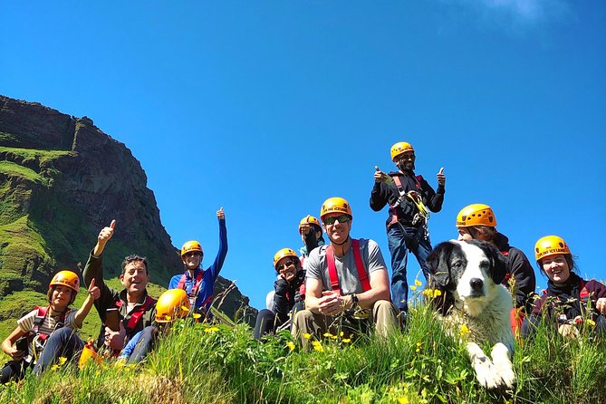 Zipline and Hiking Adventure Tour in Vík - Views of glacier, stream, and waterfall